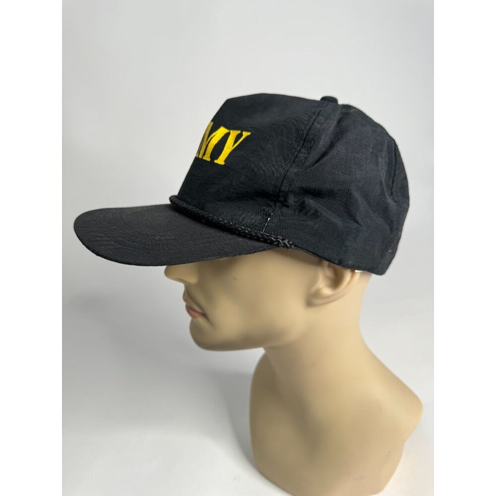 Army Logo Black Nylon Snapback Hat By Yupoong - Picture 5 of 16
